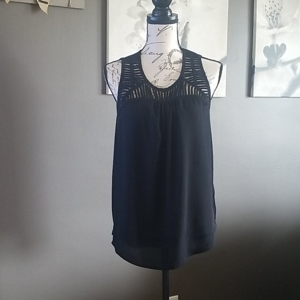 Chiffon high-lo tank